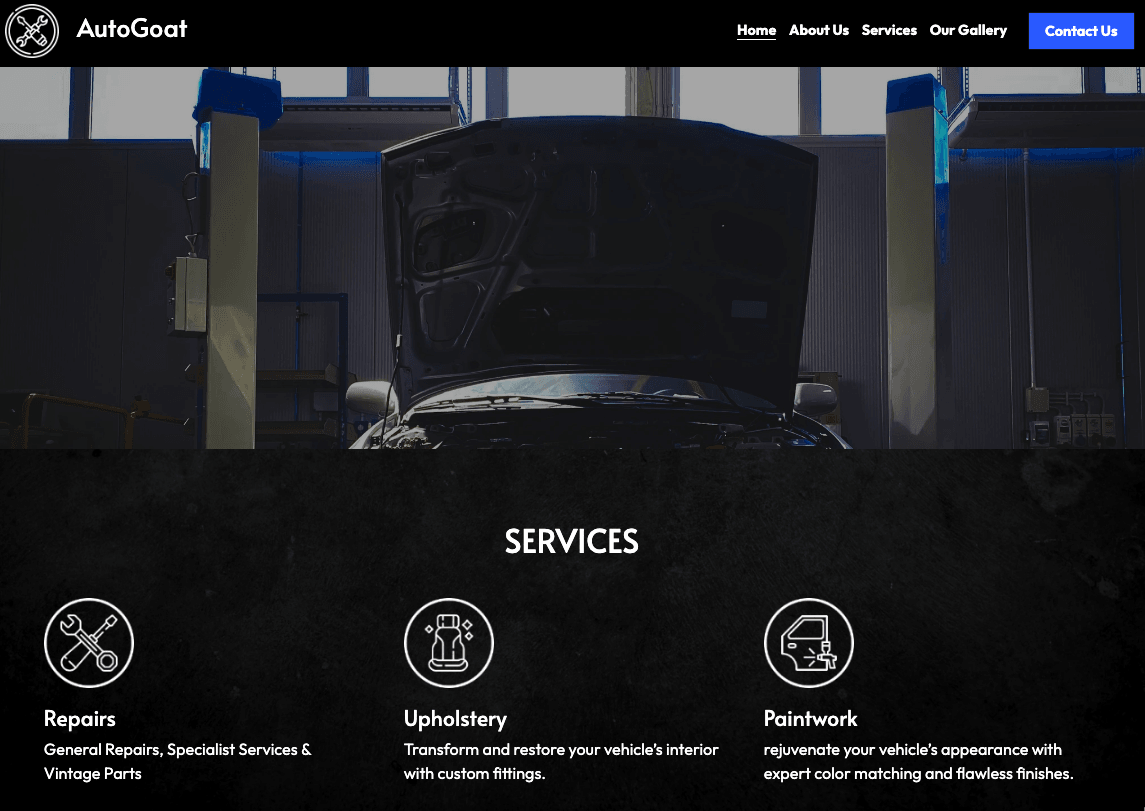 AutoGoat business template presenting a product or service as a sales priority AutoGoat business template presenting a product or service as a sales priority