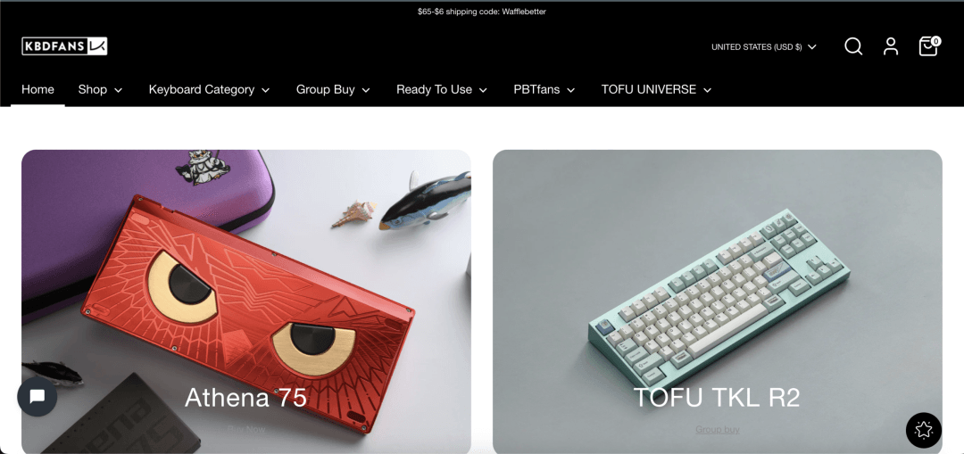 Original kbd.fans case image showing the mechanical keyboard enthusiast storefront. Original kbd.fans case image showing the mechanical keyboard enthusiast storefront.
