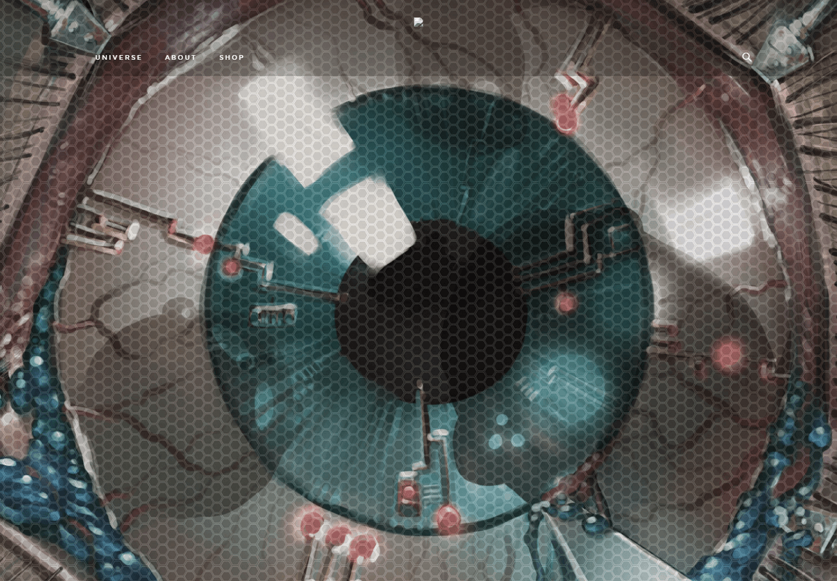 Heroverse homepage with a science-fiction chamber background and navigation to its universe, about page, and shop. Heroverse homepage with a science-fiction chamber background and navigation to its universe, about page, and shop.