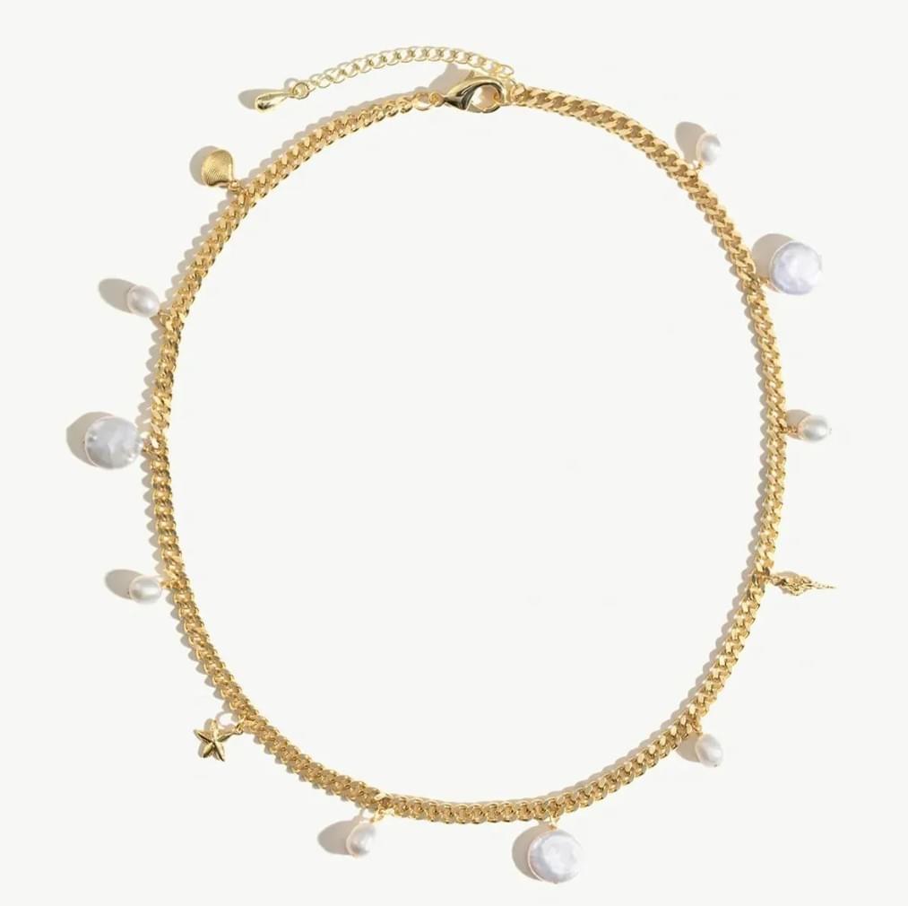 Asymmetrical Pearl Pendant Necklace Asymmetrical Pearl Pendant Necklace