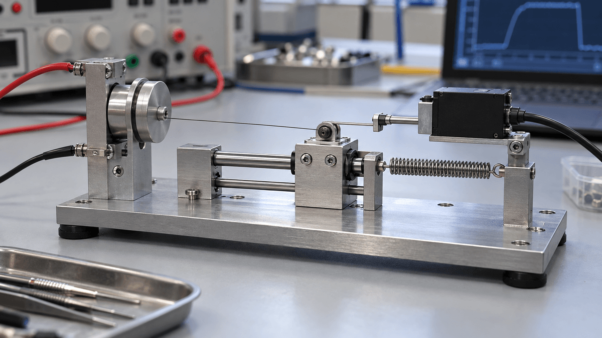 Electrical resistance sensing on an active Nitinol wire motor Electrical resistance sensing on an active Nitinol wire motor