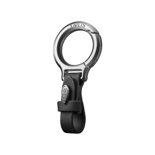 Black quick release car keychain shown on a clean white background Black quick release car keychain shown on a clean white background