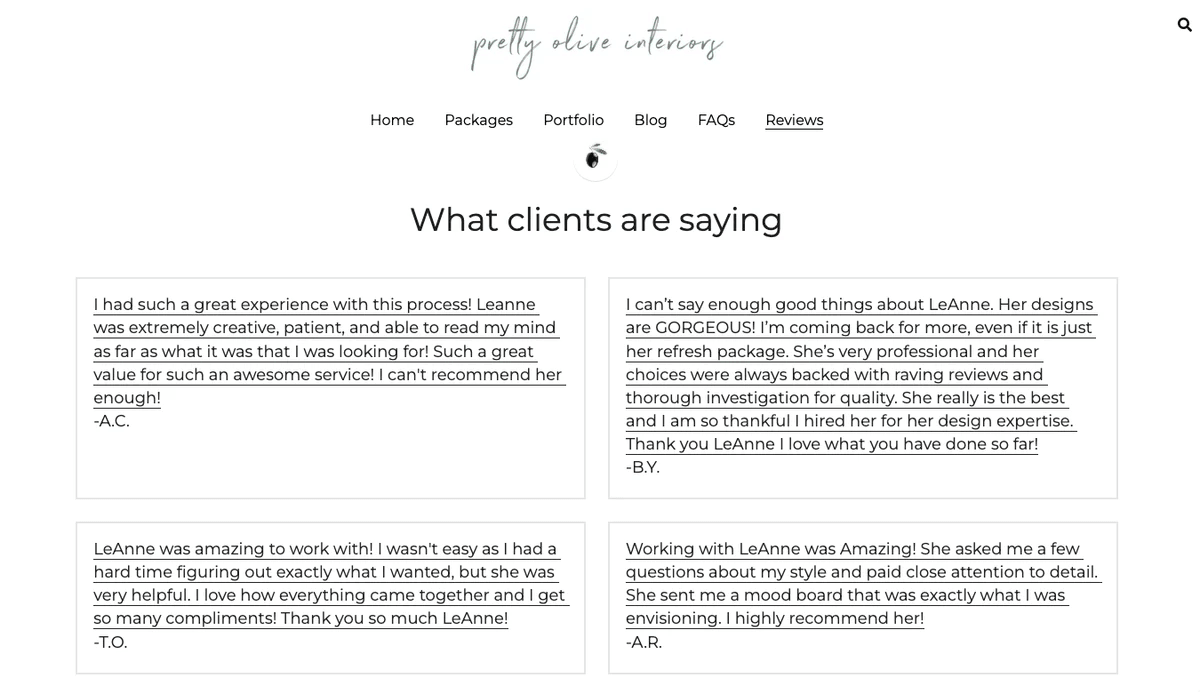 Dynamic website testimonial wall showcasing authentic customer experiences.