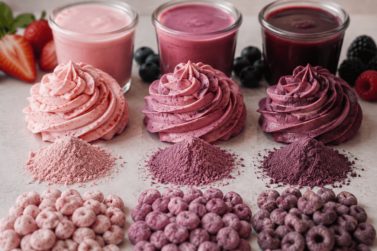 close-up application tests for clean label fruit coloring powder close-up application tests for clean label fruit coloring powder