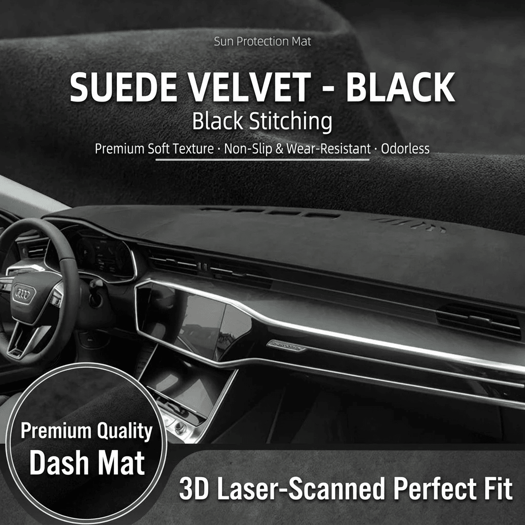Grey suede anti-slip dashboard mat material option Grey suede anti-slip dashboard mat material option