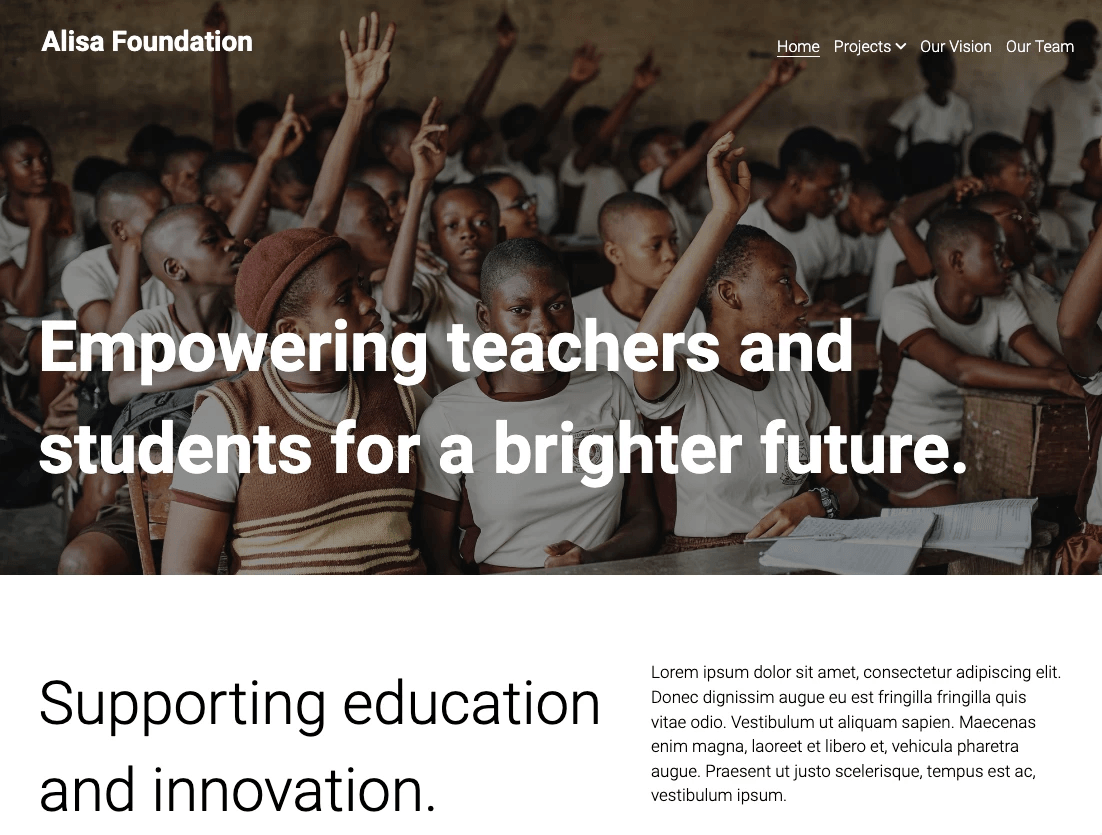 nonprofit donation landing page designed for education initiatives nonprofit donation landing page designed for education initiatives