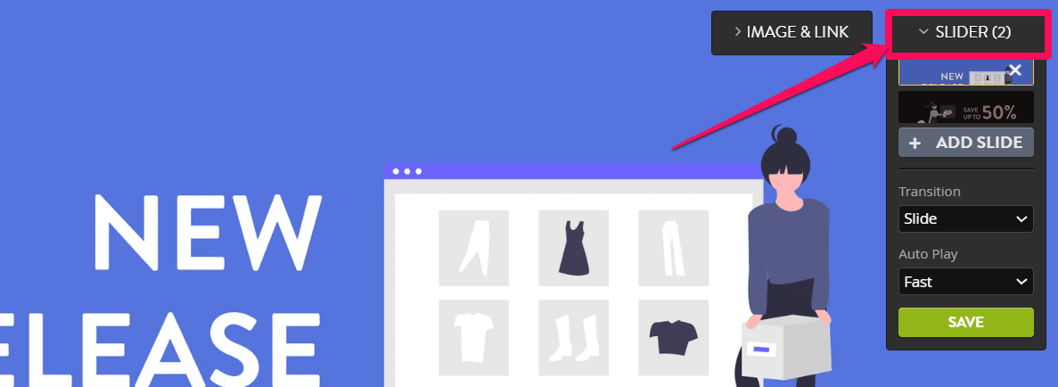 Strikingly Banner Slider editor arranging visual story slides in sequence Strikingly Banner Slider editor arranging visual story slides in sequence