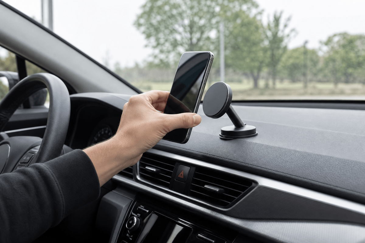 Magnetic car phone holder angle checked before driving Magnetic car phone holder angle checked before driving