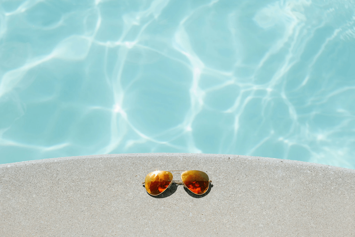 floating sunglasses polarized resting near water floating sunglasses polarized resting near water