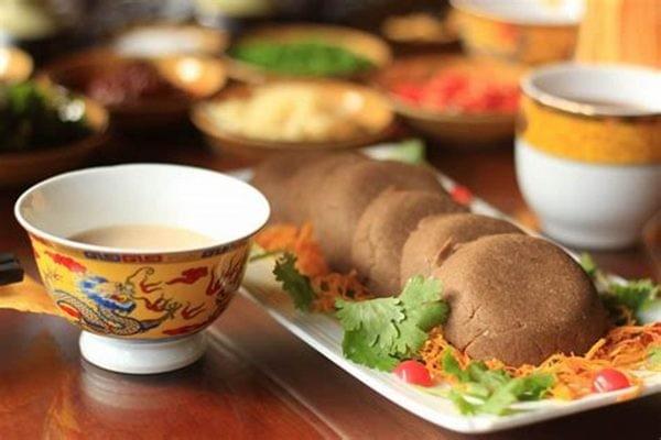 tibetan butter tea served hot with yak butter tibetan butter tea served hot with yak butter
