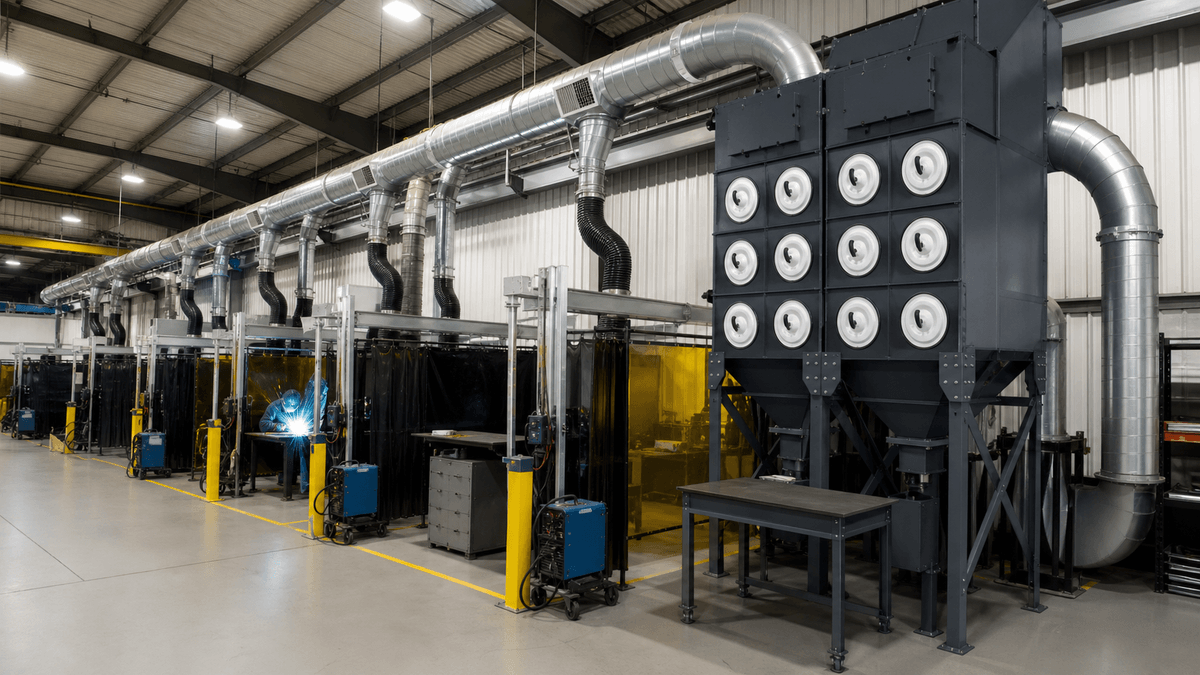 industrial fume collection system for chromium related hot work industrial fume collection system for chromium related hot work