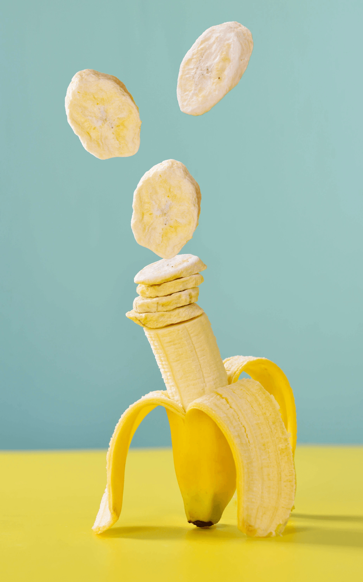 Deliciously crunchy freeze dried banana chips perfect for snacking. Deliciously crunchy freeze dried banana chips perfect for snacking.