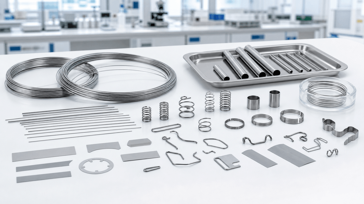 Nitinol devices and components arranged by material form and process controls Nitinol devices and components arranged by material form and process controls