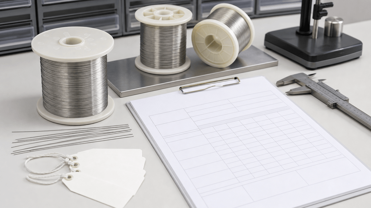 CuNiTiCr wire Af specification with traceable lot controls CuNiTiCr wire Af specification with traceable lot controls