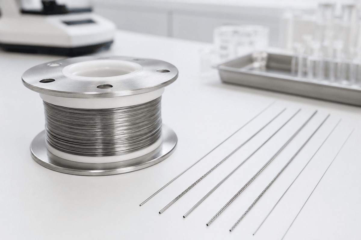 SE508 nitinol guidewire wire spool for medical device development SE508 nitinol guidewire wire spool for medical device development