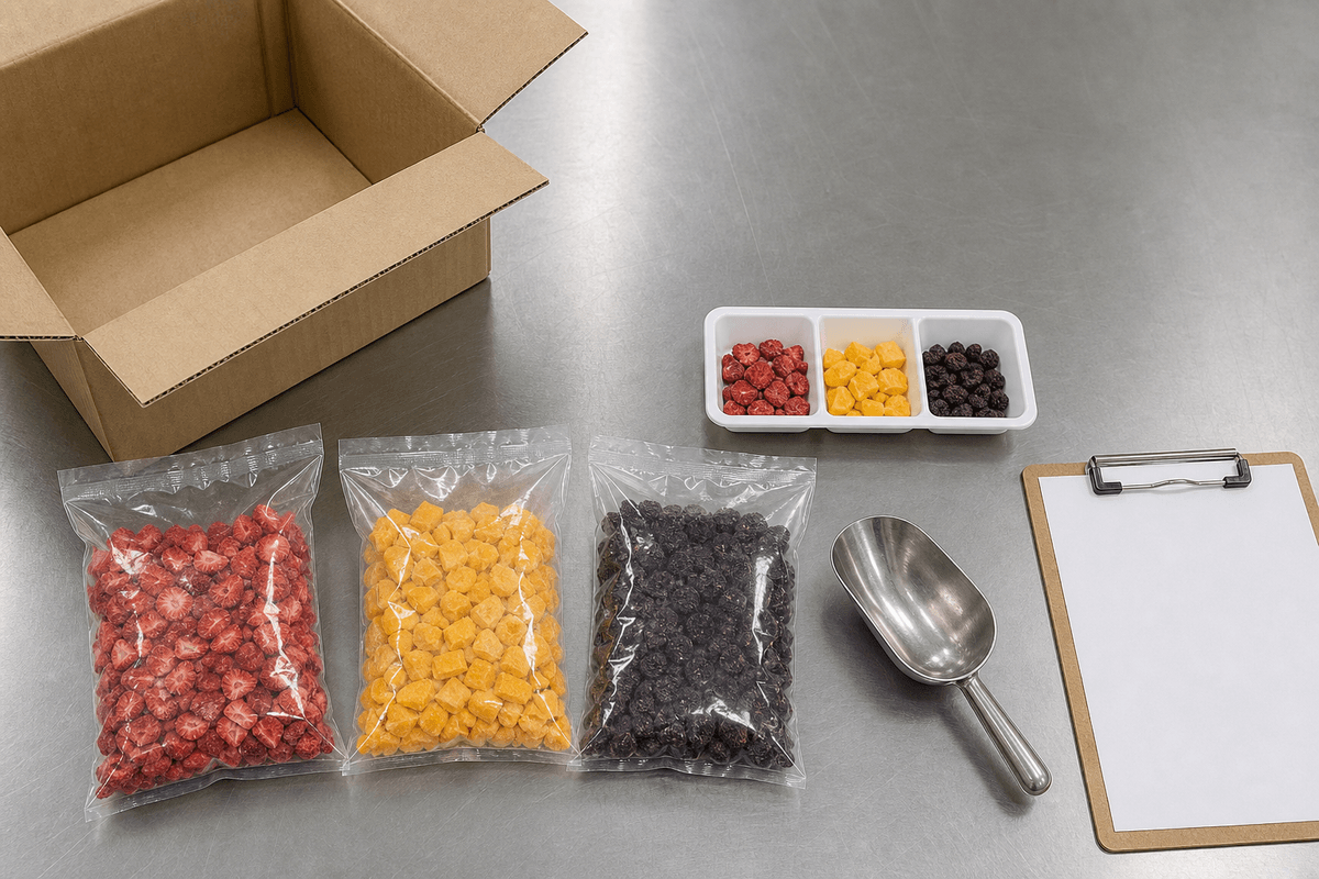 bulk freeze-dried fruit topping samples for yogurt cereal and dessert bulk freeze-dried fruit topping samples for yogurt cereal and dessert