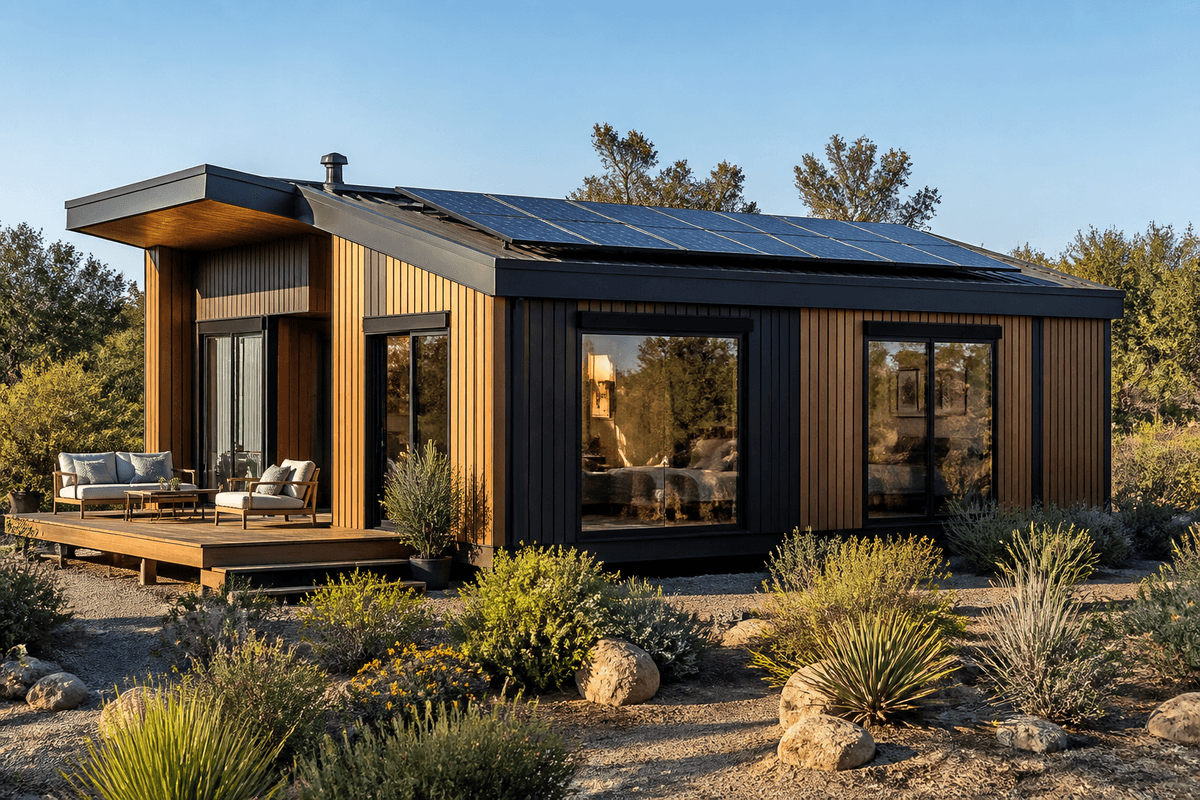 Casa ecológica prefabricada con diseño modular Casa ecológica prefabricada con diseño modular