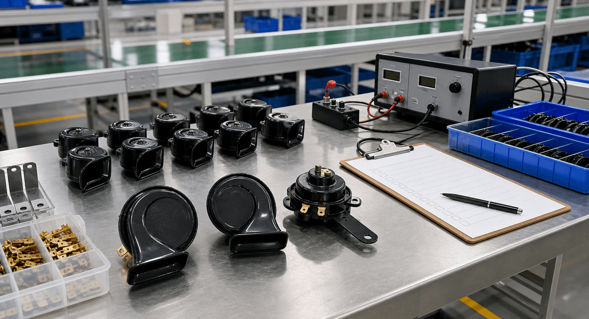 12V snail horn factory inspection line 12V snail horn factory inspection line