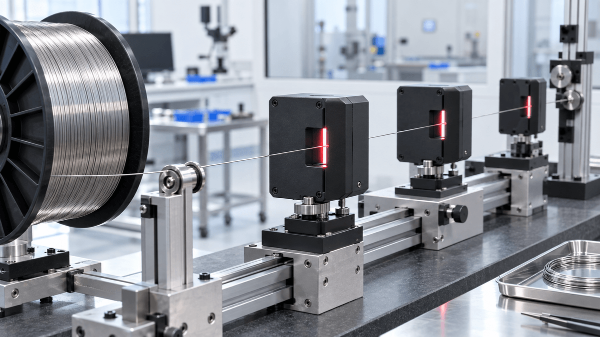 Nitinol wire diameter sampling across a production coil Nitinol wire diameter sampling across a production coil