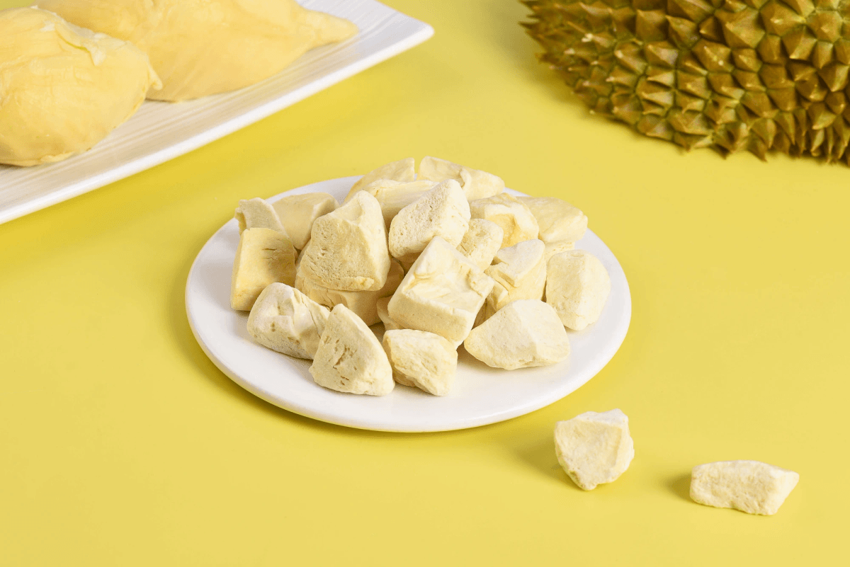 Delicious selection of premium freeze dried durian snacks. Delicious selection of premium freeze dried durian snacks.