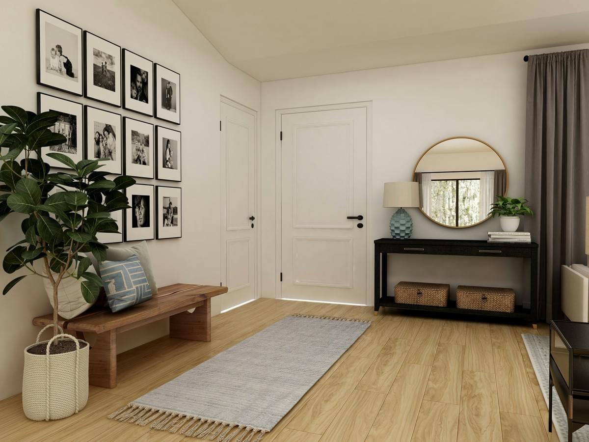 Bamboo Flooring in modern living room setting Bamboo Flooring in modern living room setting
