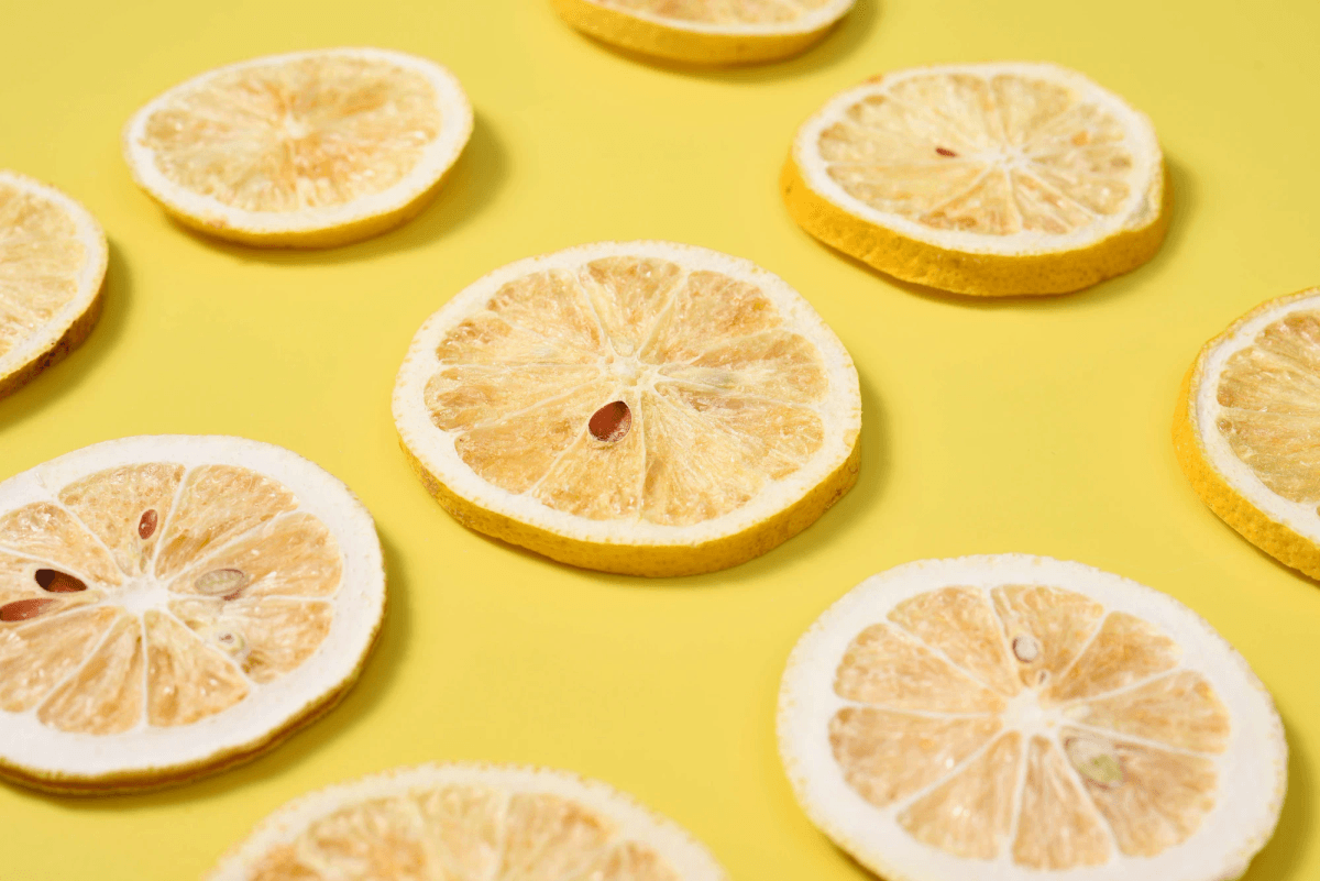 Delicious freeze dried lemon slices ready for snacking Delicious freeze dried lemon slices ready for snacking