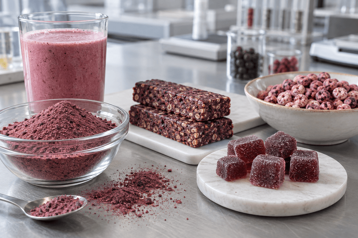 freeze-dried fruit formats considered for functional food powder development freeze-dried fruit formats considered for functional food powder development