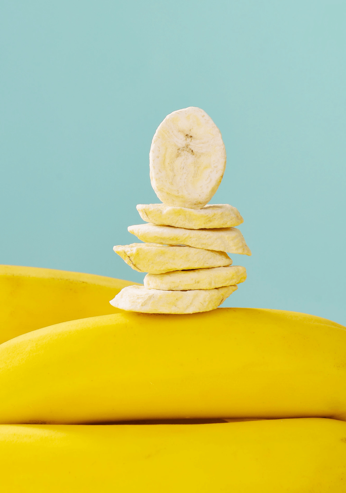 Delicious freeze dried banana snack showcasing vibrant color. Delicious freeze dried banana snack showcasing vibrant color.