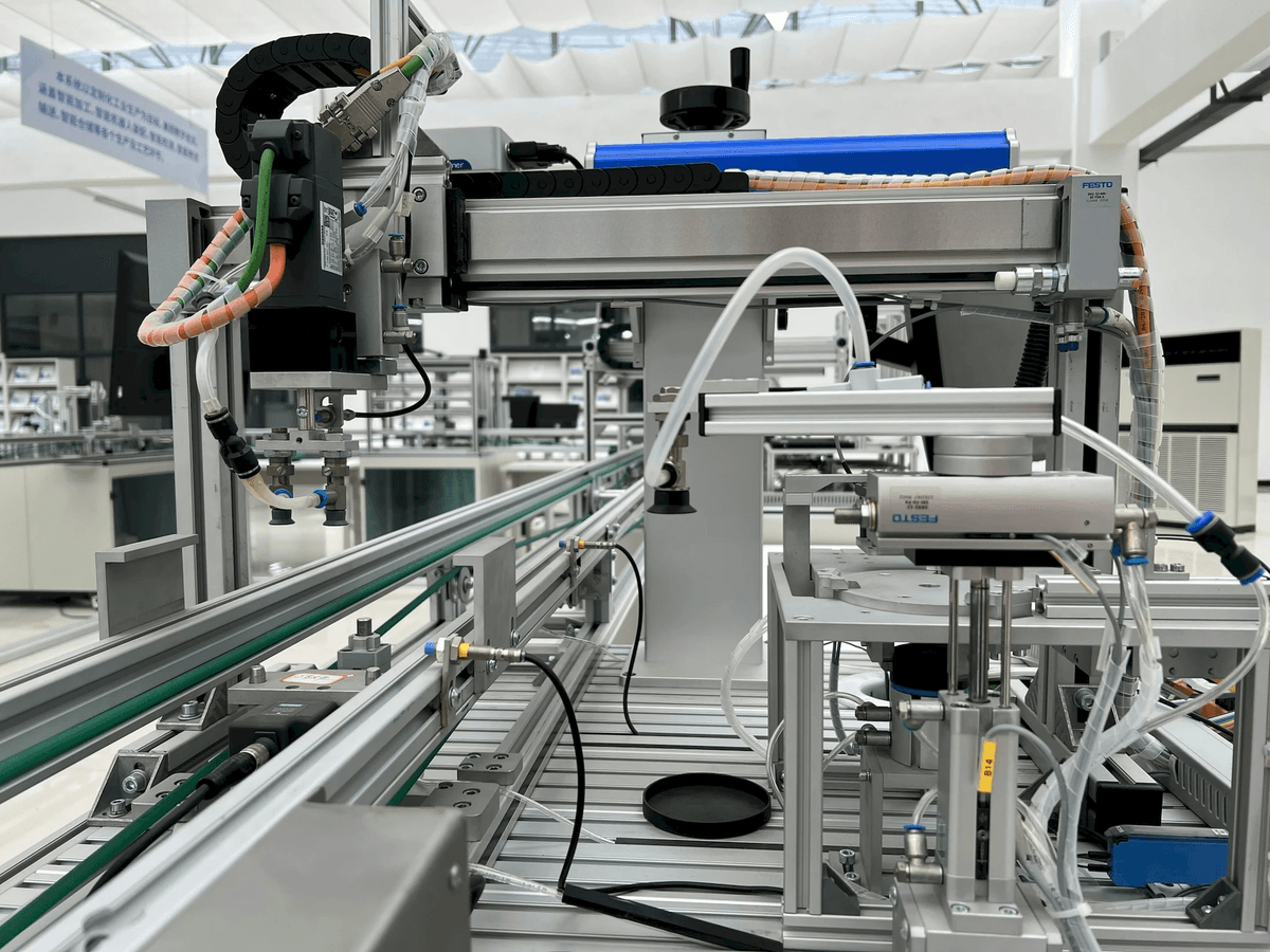 Manufacturing inspection process in progress. Manufacturing inspection process in progress.
