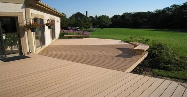 Example of fire resistant decking in a residential setting Example of fire resistant decking in a residential setting