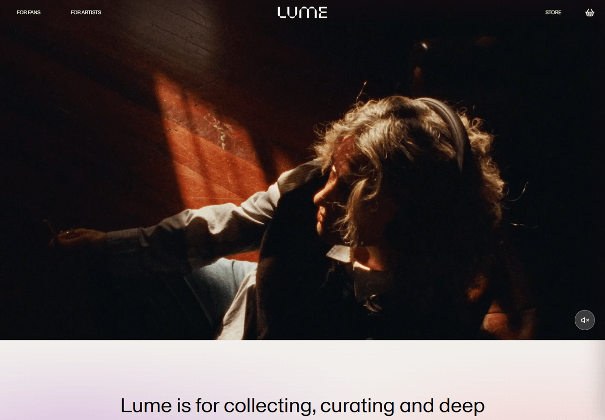 Lume's fan page presenting albums as music collections with demos, voice notes, videos, photos, and artist-selected extras. Lume's fan page presenting albums as music collections with demos, voice notes, videos, photos, and artist-selected extras.