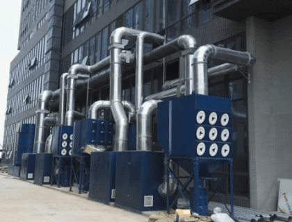 metal duct dust collection system overview in an industrial setting metal duct dust collection system overview in an industrial setting