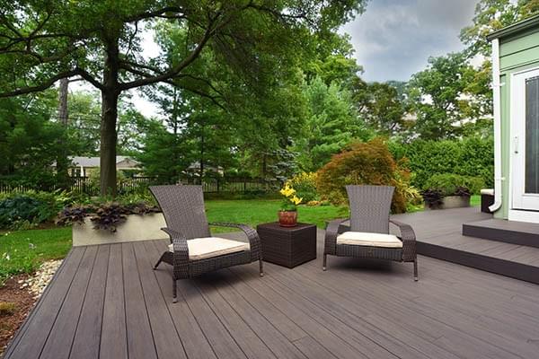 wpc deck used in stylish outdoor patio design wpc deck used in stylish outdoor patio design