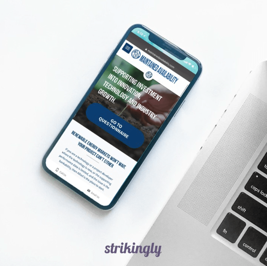 Responsive Strikingly website with a compact menu and mobile action controls Responsive Strikingly website with a compact menu and mobile action controls