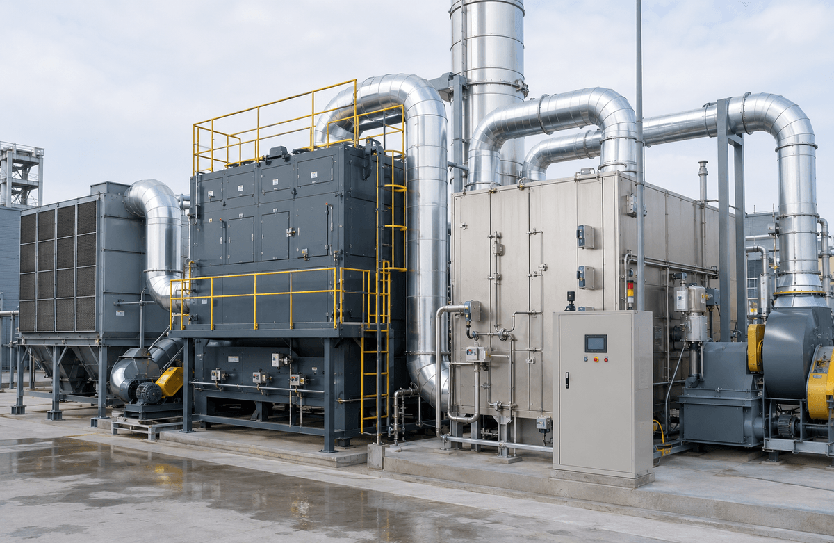 VOCs Control system with adsorption concentration and regenerative thermal oxidation VOCs Control system with adsorption concentration and regenerative thermal oxidation