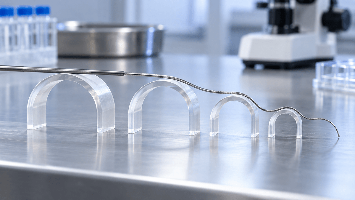 Flexibility zones along a nitinol guidewire core Flexibility zones along a nitinol guidewire core