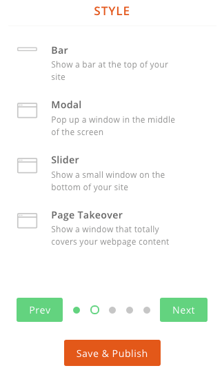 Hello Bar controls for styling content behavior and audience targeting Hello Bar controls for styling content behavior and audience targeting