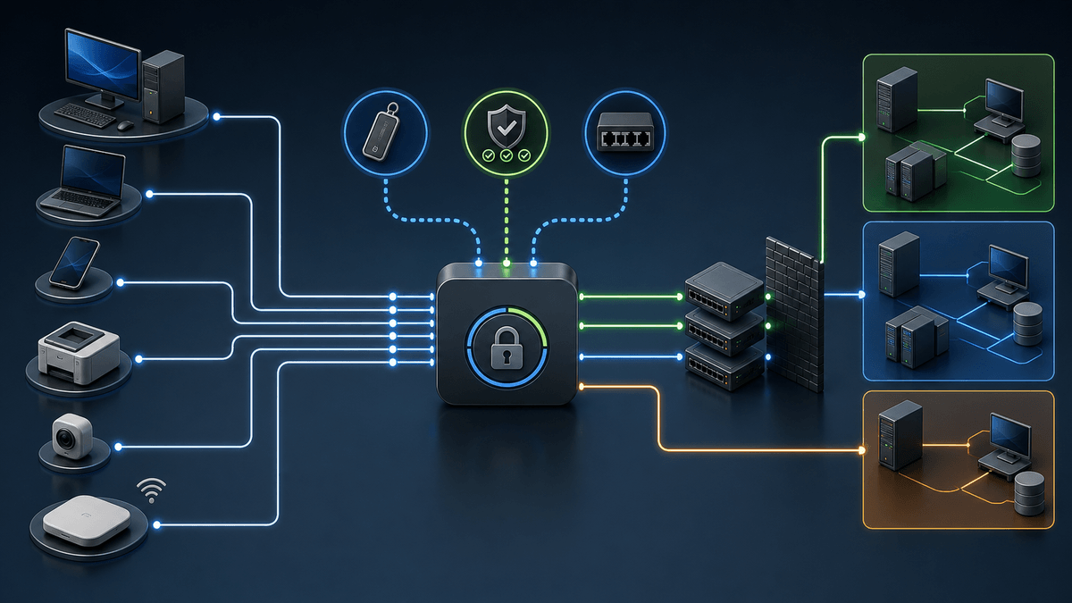 Network access control evaluating device identity compliance and location Network access control evaluating device identity compliance and location