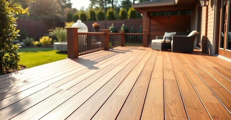 composite wood decking installation process with workers composite wood decking installation process with workers