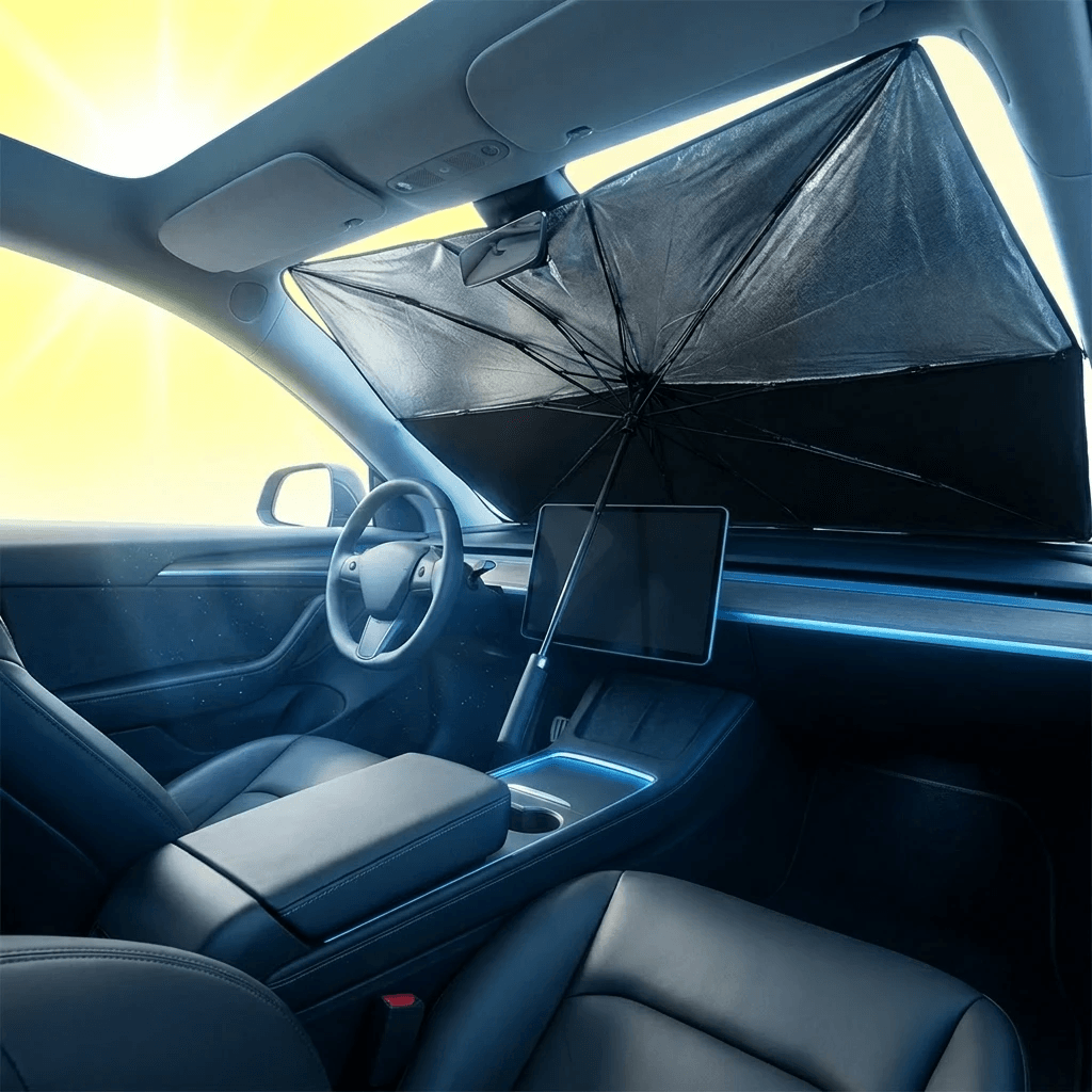 Premium shaftless car sunshade umbrella product image Premium shaftless car sunshade umbrella product image