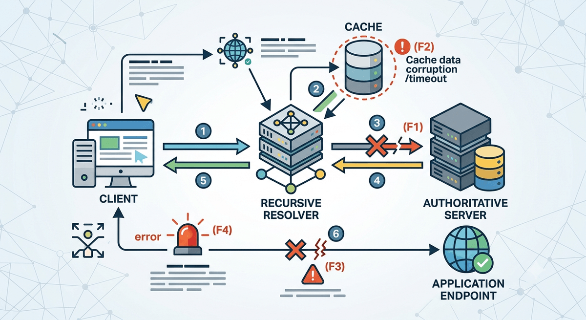 Recursive and authoritative DNS failure diagnosis Recursive and authoritative DNS failure diagnosis