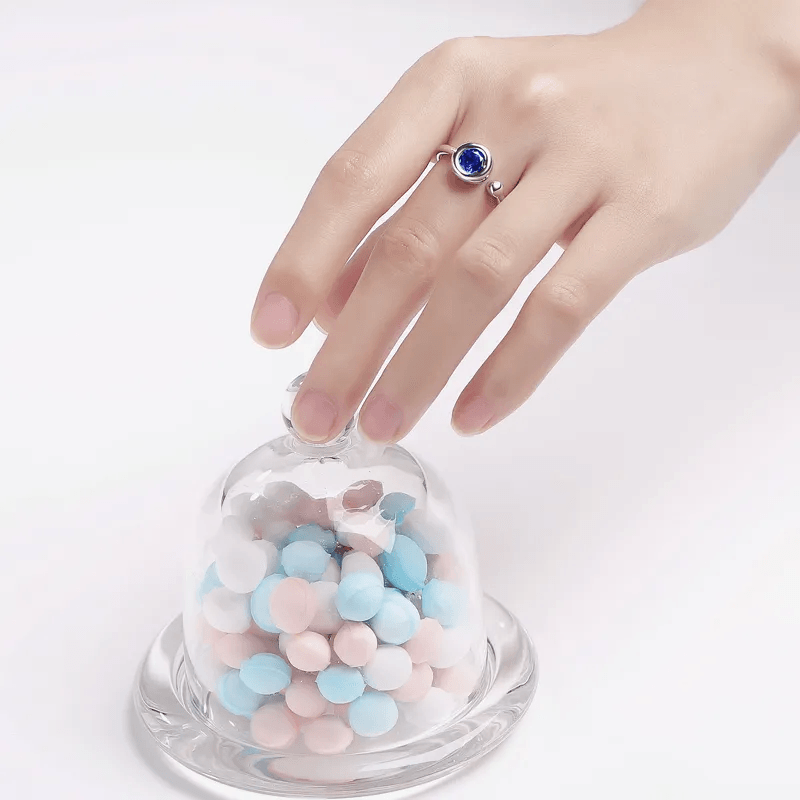 Stunning Blue Moissanite Engagement Ring Stunning Blue Moissanite Engagement Ring