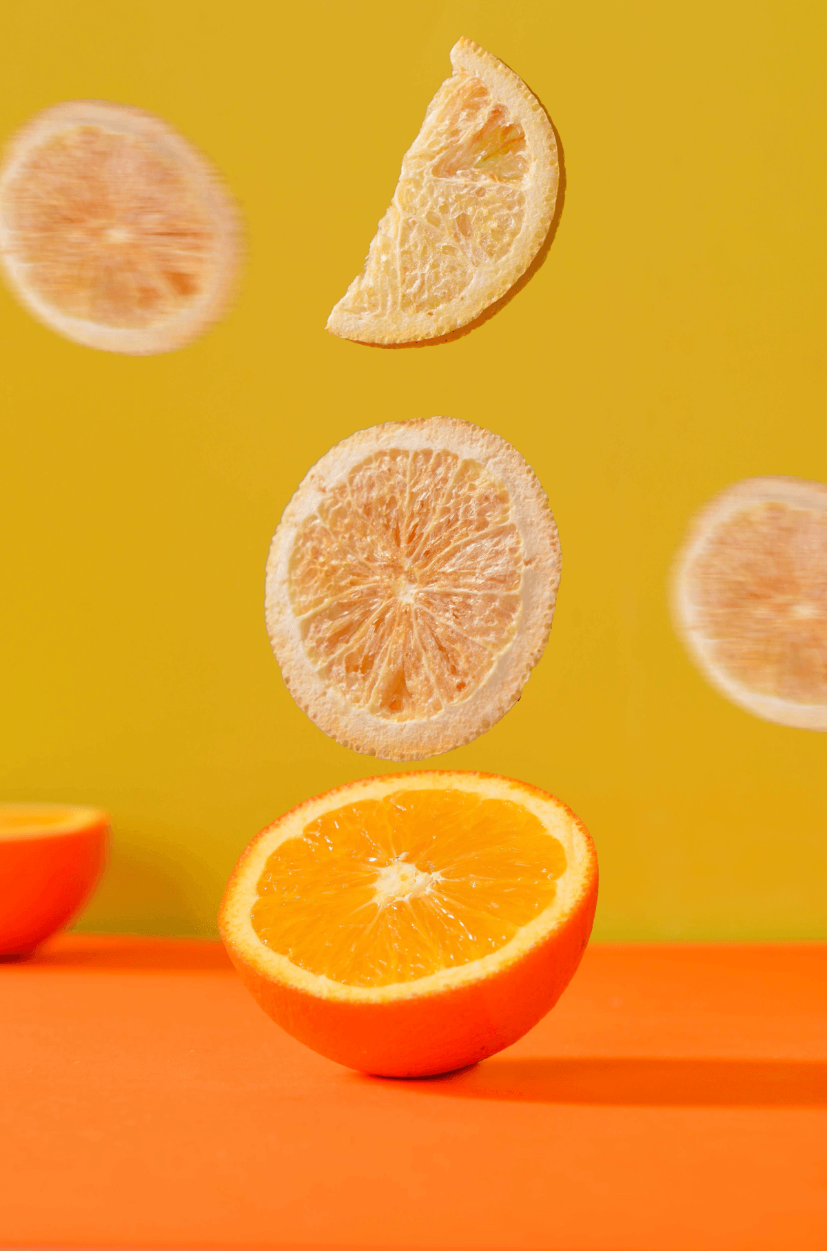 Delicious freeze dried orange slices for enhancing beverages Delicious freeze dried orange slices for enhancing beverages
