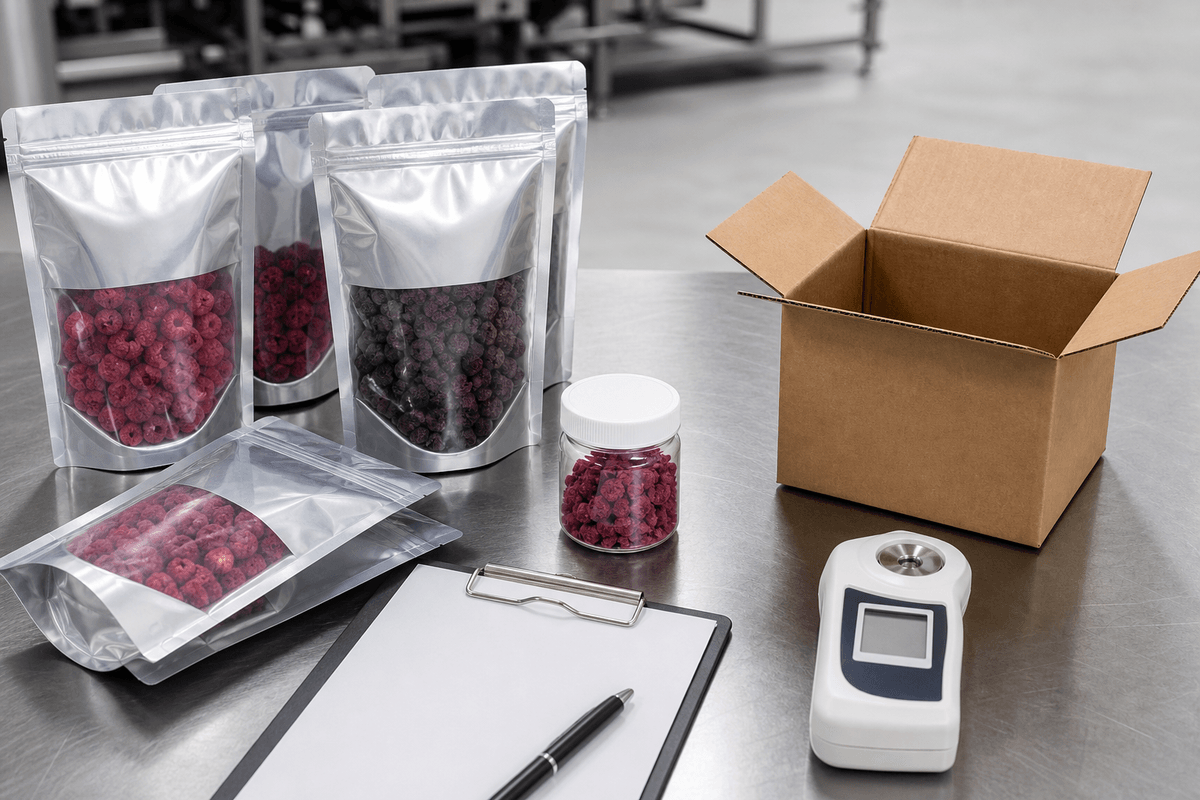 audit review of sealed freeze-dried fruit packs and retained samples audit review of sealed freeze-dried fruit packs and retained samples