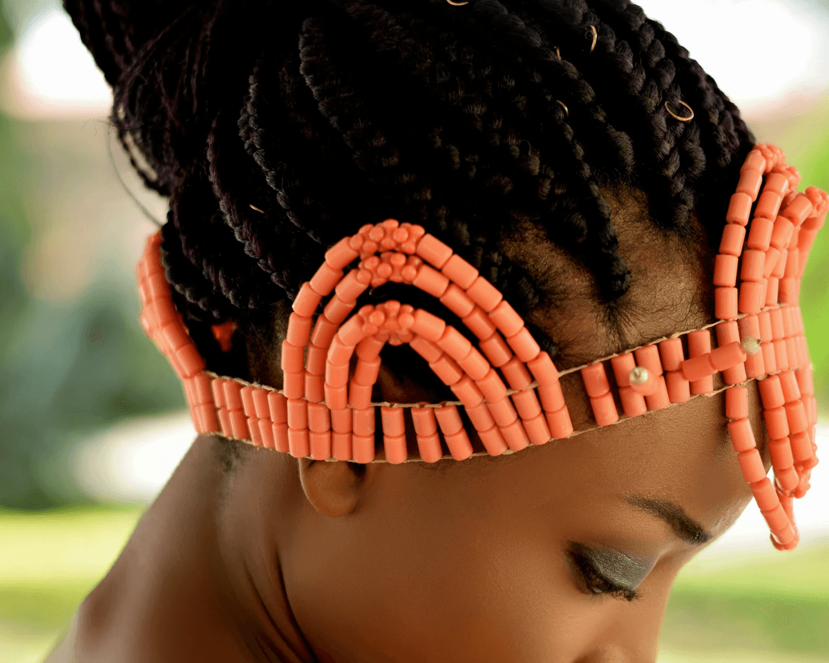 Box Braids hairstyle with accessories Box Braids hairstyle with accessories