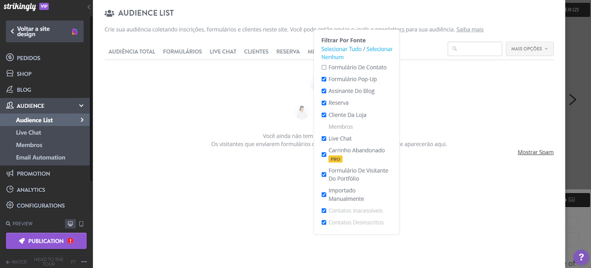 Defina o público-alvo e personalize o conteúdo do site Defina o público-alvo e personalize o conteúdo do site