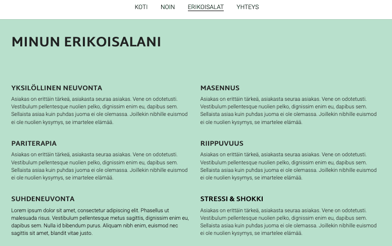 Mielenterveysneuvoja -mallipohja Strikinglyltä Mielenterveysneuvoja -mallipohja Strikinglyltä