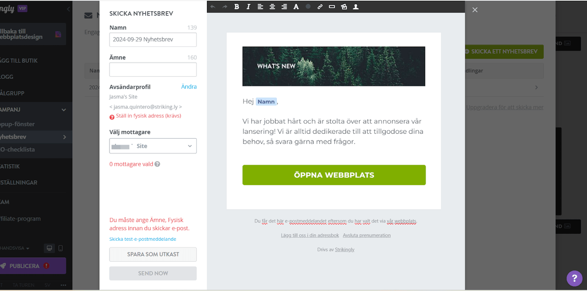 Hur man använder Strikingly för att skapa fantastiska email-nyhetsbrev? Hur man använder Strikingly för att skapa fantastiska email-nyhetsbrev?