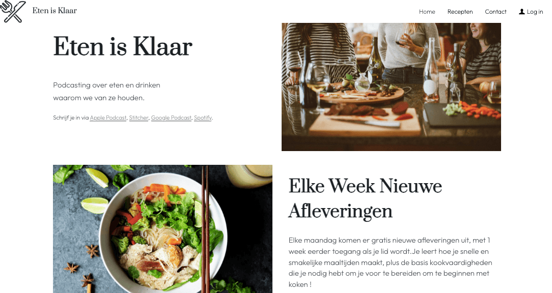 Het diner is klaar Blogsjabloon van Strikingly Het diner is klaar Blogsjabloon van Strikingly