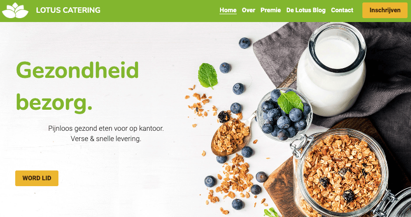 Lotus Catering-sjabloon van opvallend Lotus Catering-sjabloon van opvallend